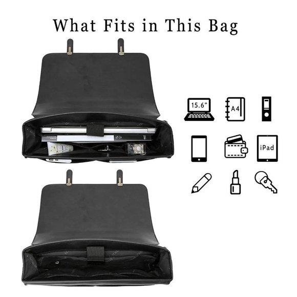 Bags Pu Leather Laptop Bag College Satchel Black Poshmark